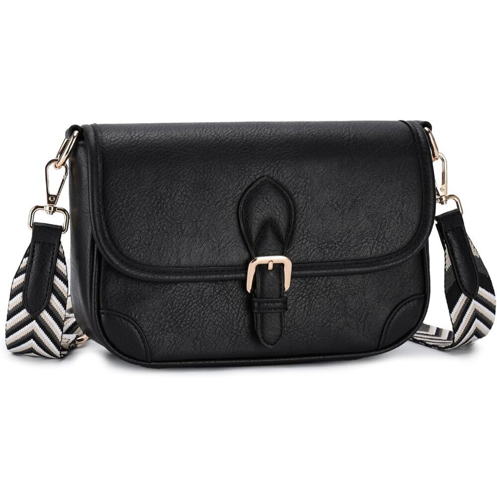 Crossbody Bag Women Vegan Leather Small Shoulder Purse Adjustable Strap